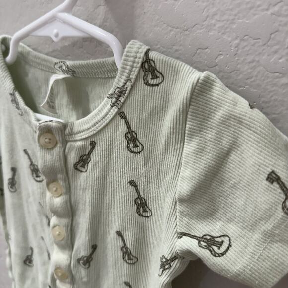 Kate Quinn Green Guitars Ribbed Romper - Picture 2 of 6